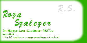 roza szalczer business card